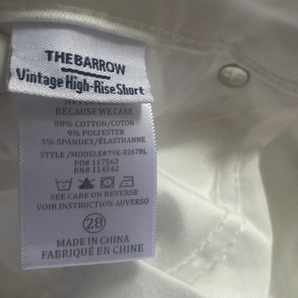 (B53) BlankNYC The Barrow Vintage High Rise Short, in Great White Size 27, NWT - Picture 6 of 8